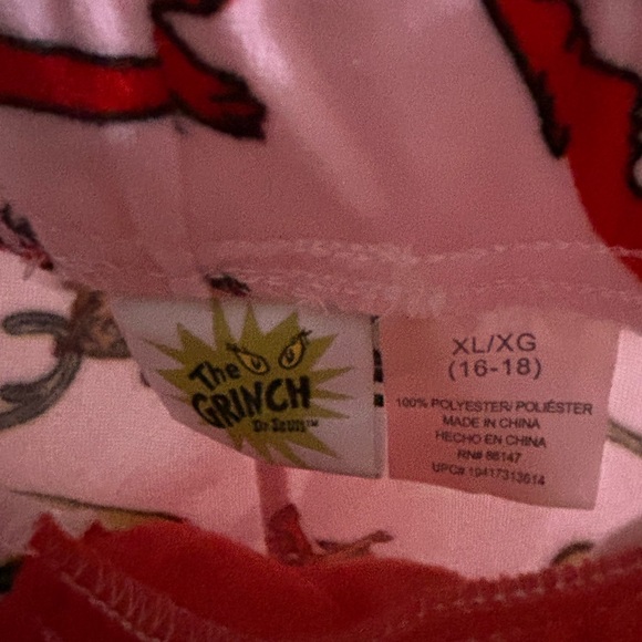 Grinch Junior XL Soft Pants - Picture 2 of 3